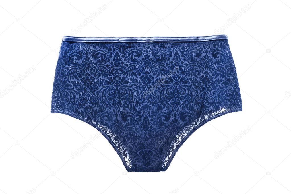 Blue panties isolated