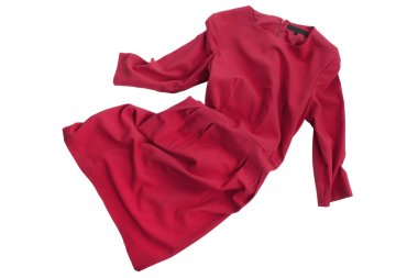 Kırmızı elbise izole