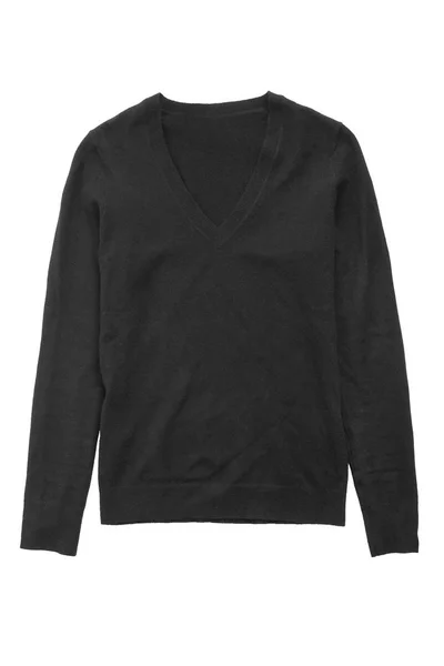 Schwarzer Pullover isoliert — Stockfoto