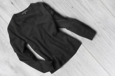 Kazak üzerine ahşap arka plan