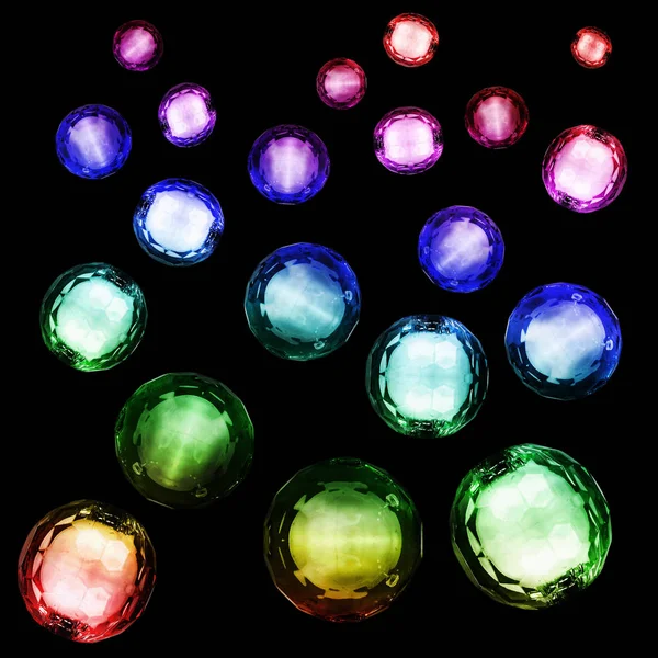 Kleurrijke kristallen geïsoleerd — Stockfoto