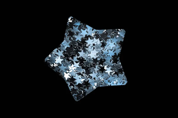 Blue glitter star — Stock Photo, Image