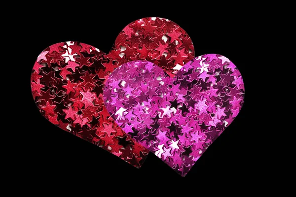 Glitter hearts isolated — Stock Photo, Image
