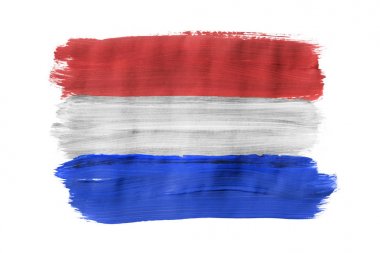 Hollanda bayrağı izole boyalı