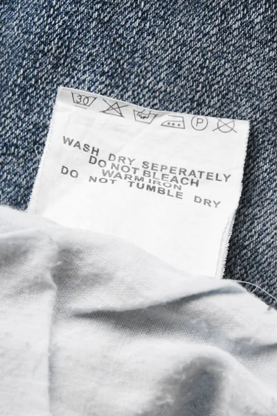 Perawatan label pakaian — Stok Foto