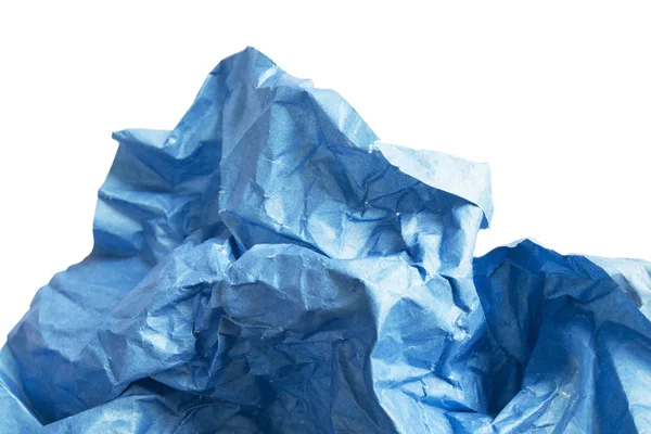Papier bleu froissé — Photo