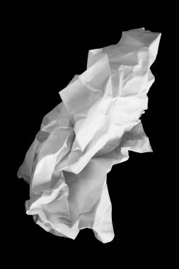 buruşuk kağıt izole