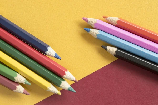 Colorful pencils and paper — Stock Photo, Image