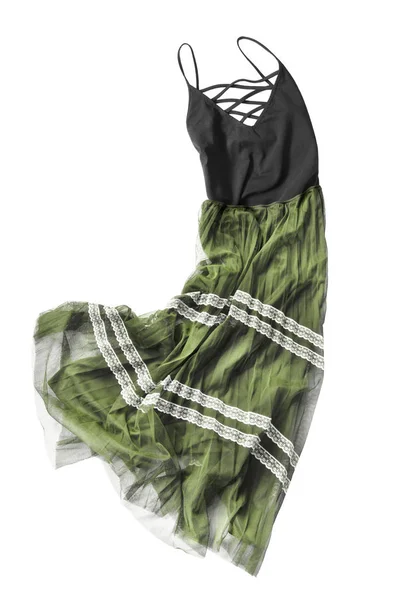 Зеленая юбка сарафан изолирован — стоковое фото