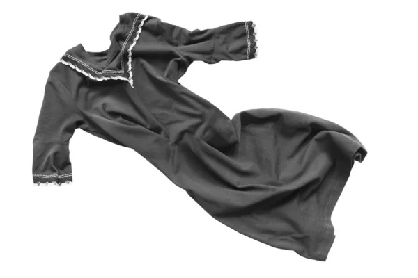 Vlněné černé šaty izolované — Stock fotografie