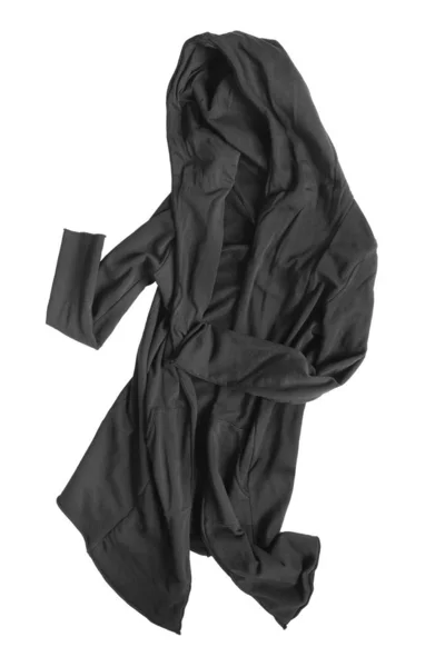 Černá plášť bunda izolované — Stock fotografie