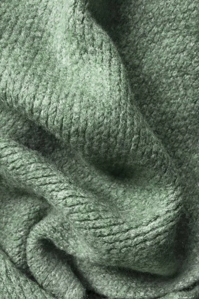 Green draped knitting — Stock Photo, Image