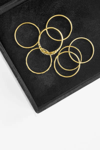 Rings in a box — Stock Photo, Image