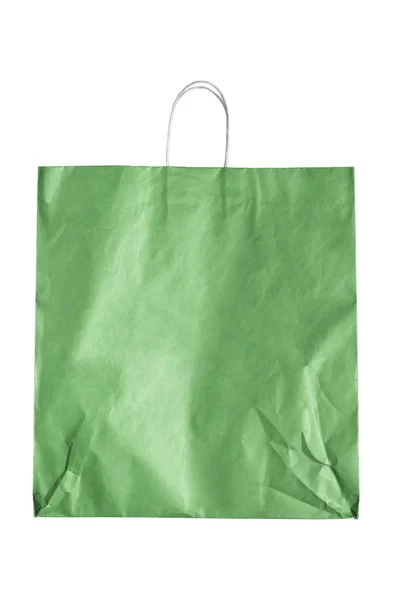 Zöld táska, elszigetelt — Stock Fotó
