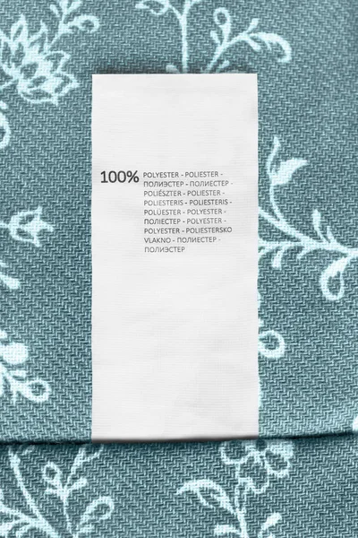 Fabric composition label — Stock Photo, Image