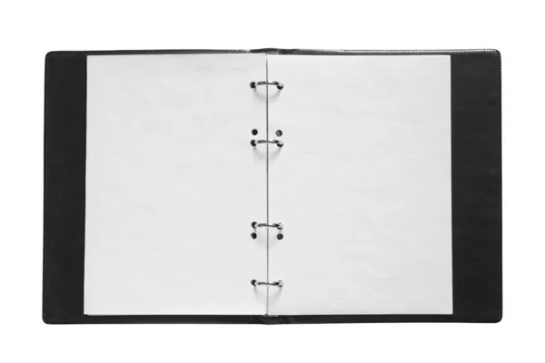 Blank Lined Opened Notebook Isolated White — Stock Photo, Image