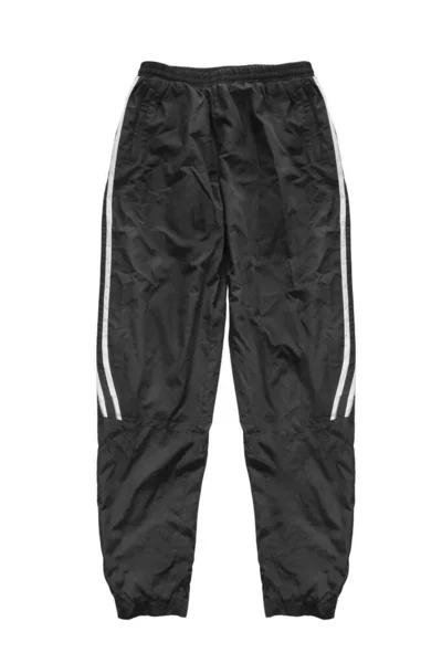 Pantalon Uniforme Sport Noir Isolé Sur Blanc — Photo