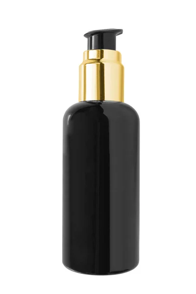 Zwarte Blanco Cosmetica Pot Geïsoleerd Wit — Stockfoto