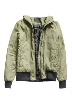 Beyaz arka planda haki yeşili spor ceket