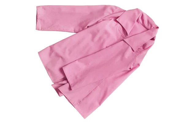 Складная Розовая Куртка Белом Фоне — стоковое фото