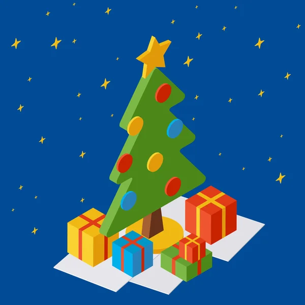 Natale e Capodanno vettoriale illustrazione — Vettoriale Stock