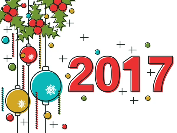 Boże Narodzenie i nowy rok 2017 tło wektor — Wektor stockowy