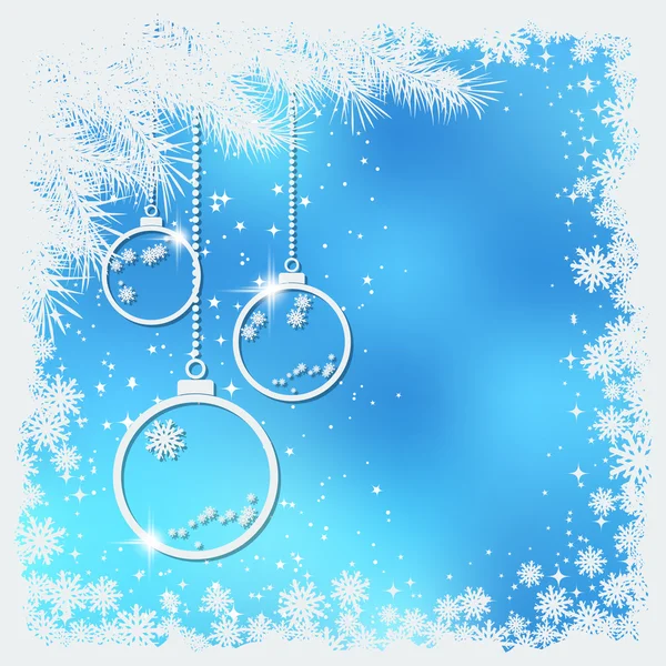 Noël et Nouvel An bleu fond vectoriel flou — Image vectorielle