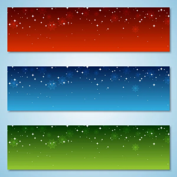 Jul och nyår färgglada vector banners — Stock vektor
