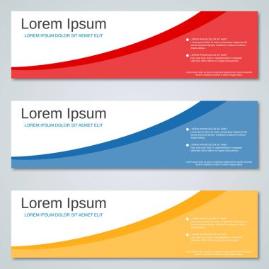 Soyut geometrik tarzı web Bannerlar