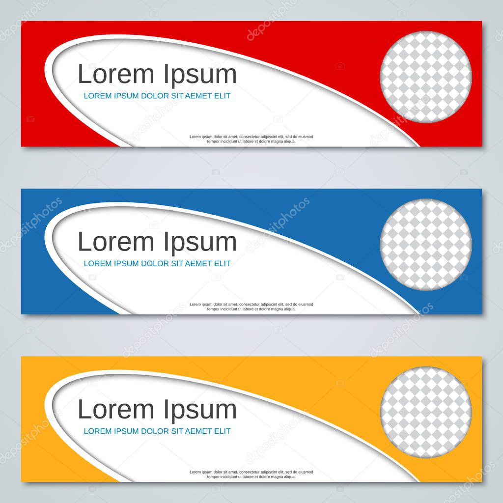 Abstract geometric style web banners