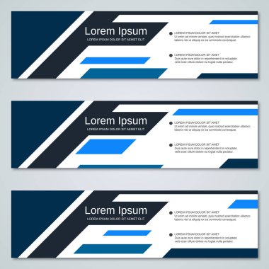 Soyut geometrik tarzı web Bannerlar