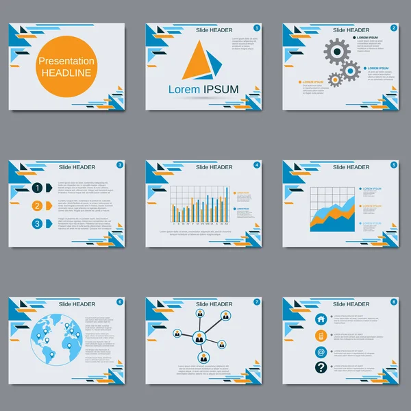 Plantilla de diseño de vectores de presentación profesional — Vector de stock