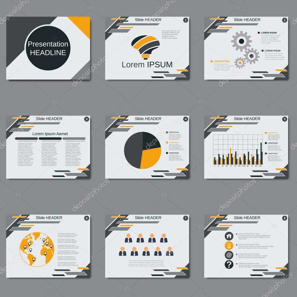 Professional business presentation vector design template