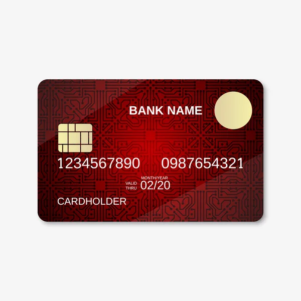 Bankkarte, Kreditkarte, Discount Card Design — Stockvektor