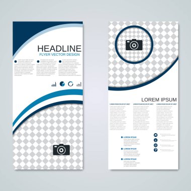 Modern roll-up banner tasarım vektör