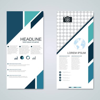 Modern roll-up banner tasarım vektör