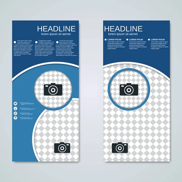 Design de vetores de banners roll-up modernos — Vetor de Stock