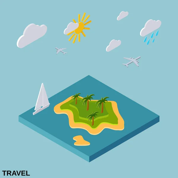 Viajes, turismo, concepto de vector de vacaciones — Archivo Imágenes Vectoriales