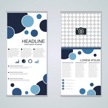 Modern roll-up banner tasarım vektör