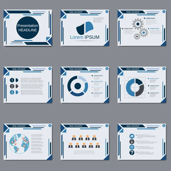 Professional business presentation, slide show vector design template