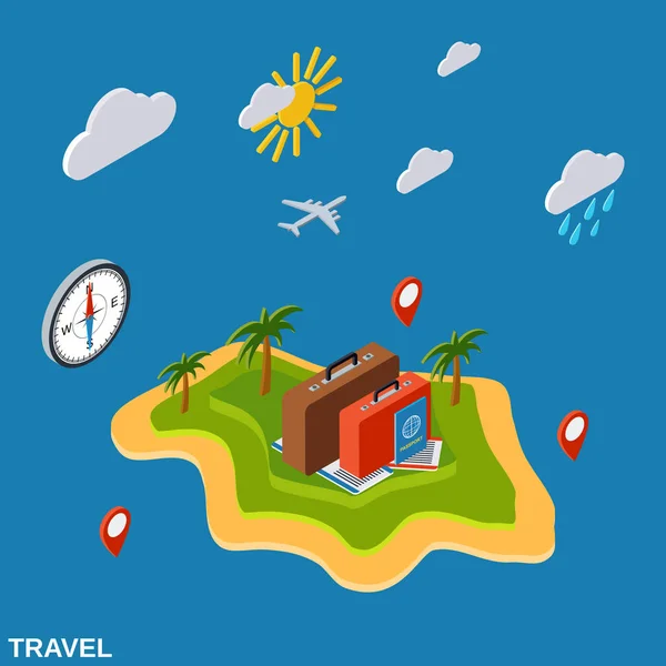 Viajes, turismo, vacaciones — Vector de stock