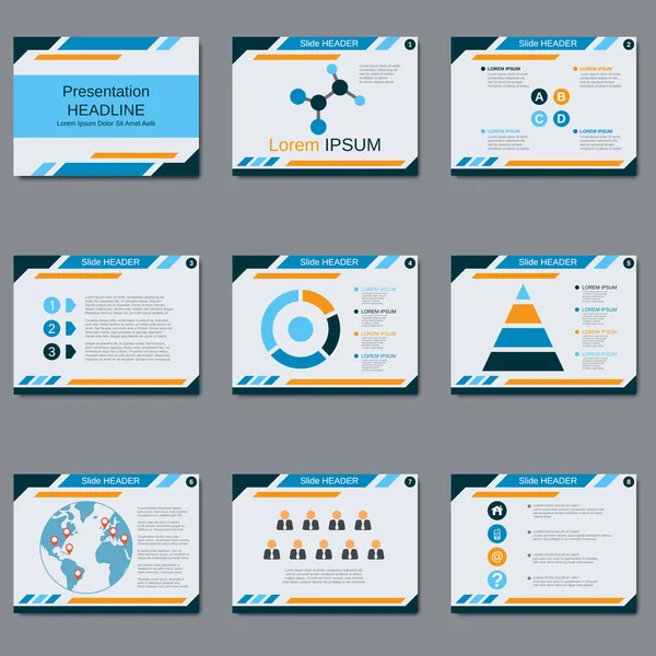 Plantilla de vector de presentación profesional — Archivo Imágenes Vectoriales