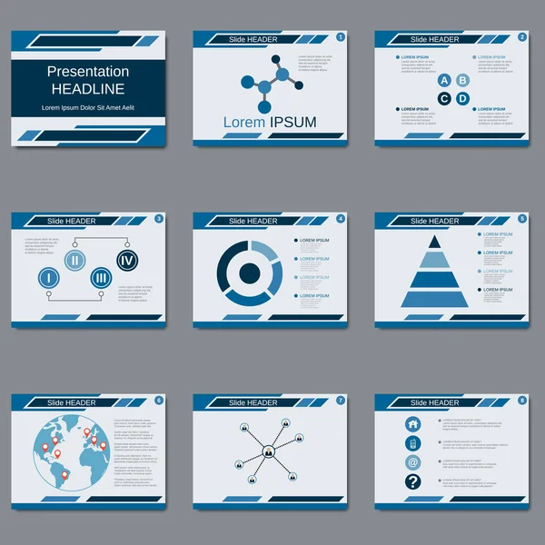 Plantilla de vector de presentación profesional — Vector de stock