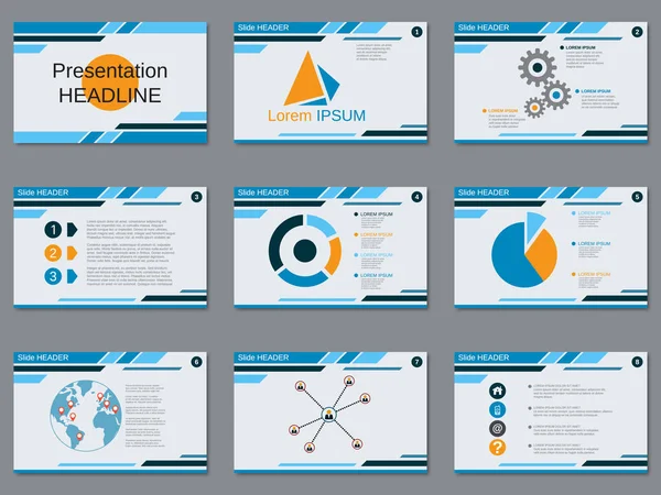 Modelo profissional de vetor de apresentação de negócios — Vetor de Stock