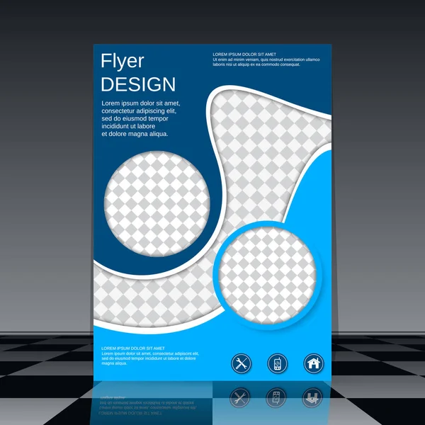 Professionelle Flyer-Vektor-Design-Vorlage — Stockvektor