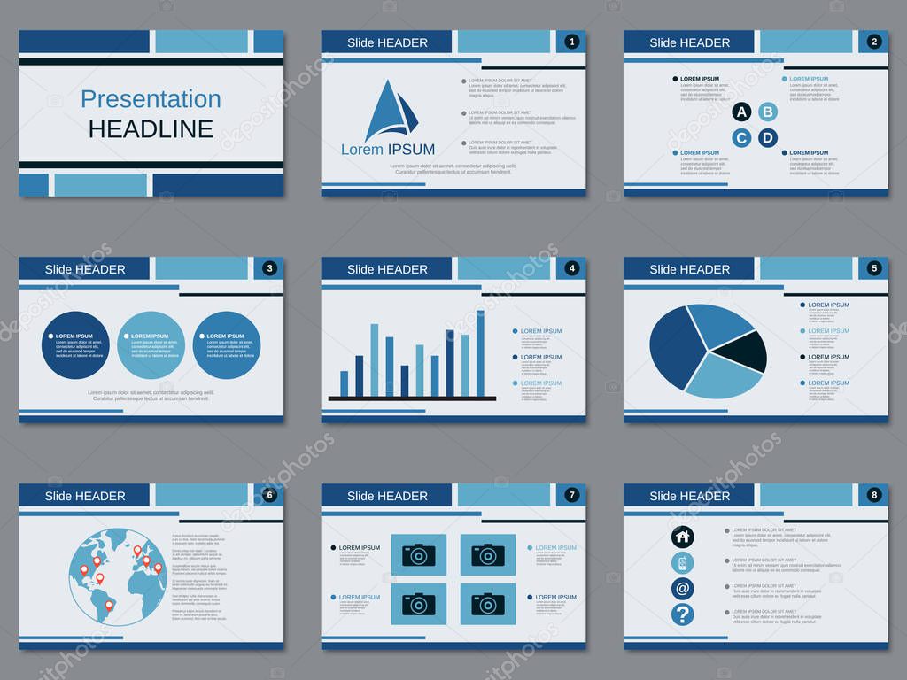 Professional business presentation vector template