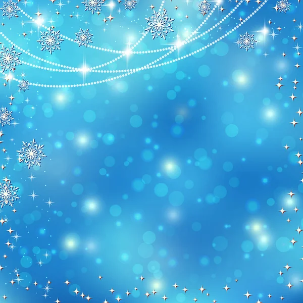 Χριστούγεννα και Πρωτοχρονιά μπλε διάνυσμα φόντο — Διανυσματικό Αρχείο