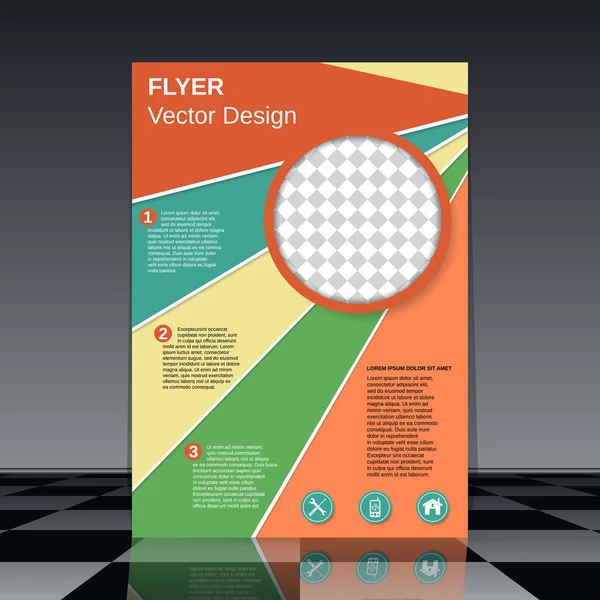 Plantilla de diseño de vector de folleto profesional — Vector de stock