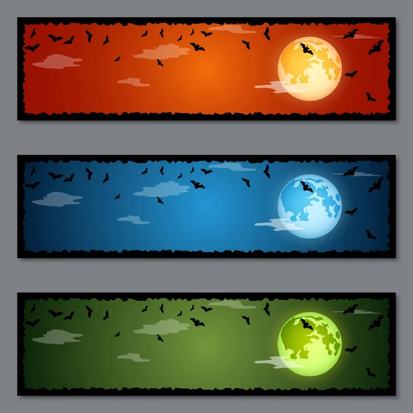 Halloween banners vektor designmallar — Stock vektor