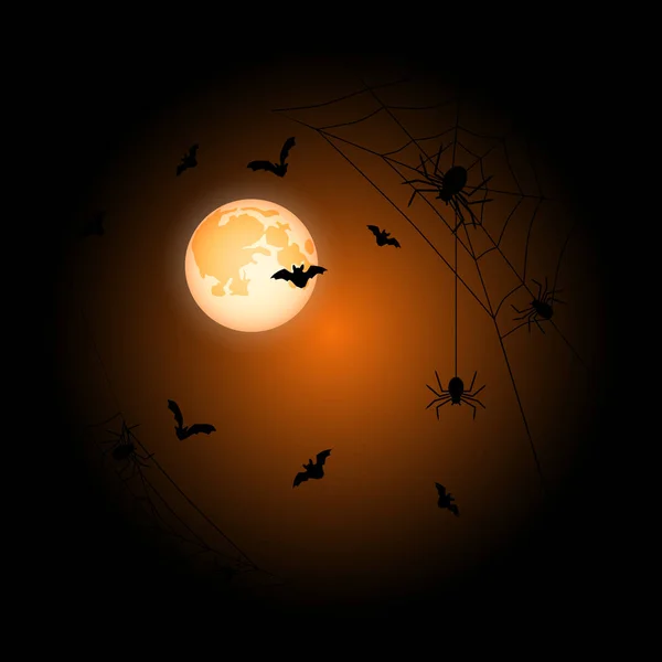 Halloween spaventoso notte vettore sfondo — Vettoriale Stock